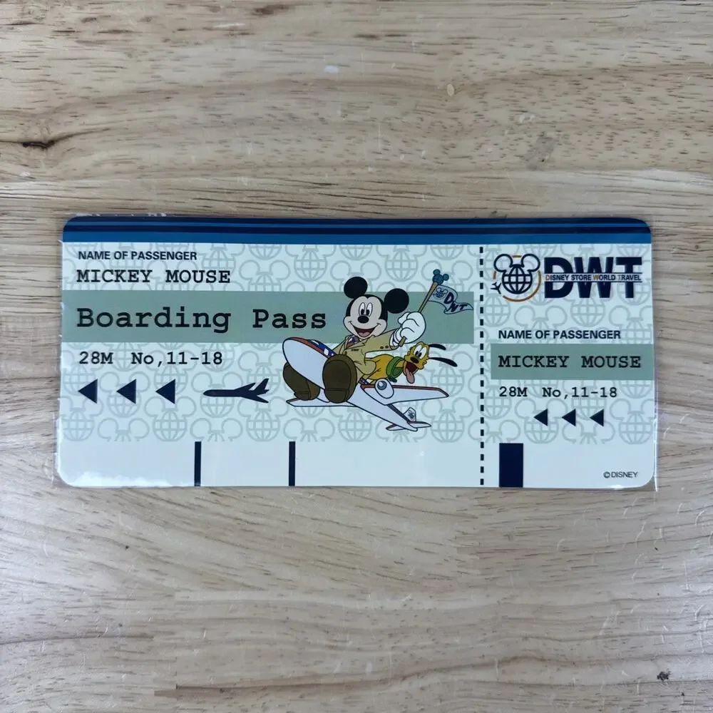 RARE Vintage Disney Store World Travel Passport Stationary Set Mickey Mouse